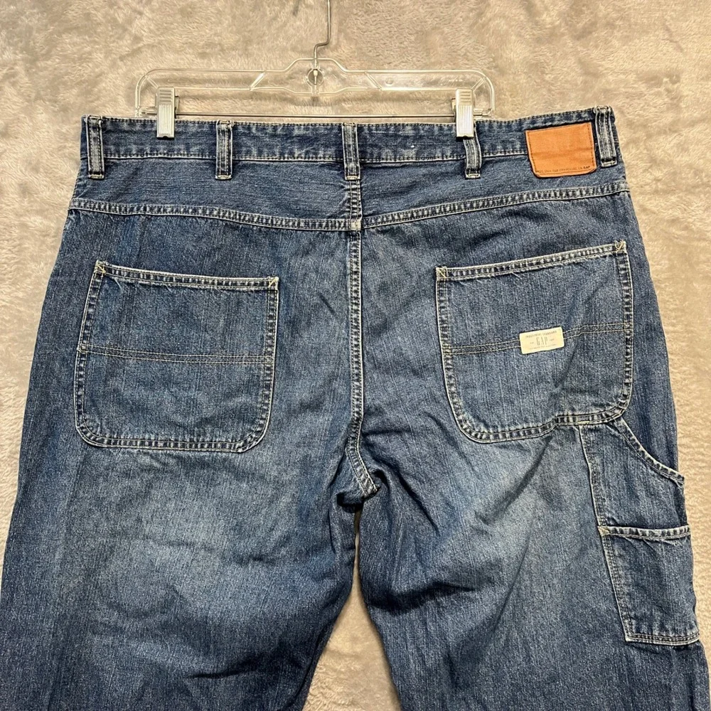 Vintage Gap Carpenter Jeans Mens 40x30 Blue Denim Utility Workwear Pants